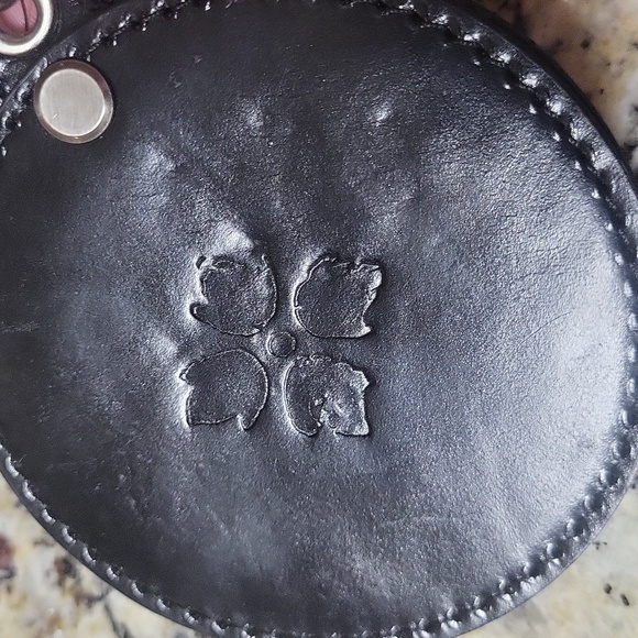 Patricia Nash Black Liscia Mirror Keyring Fob Charm - Picture 4 of 5